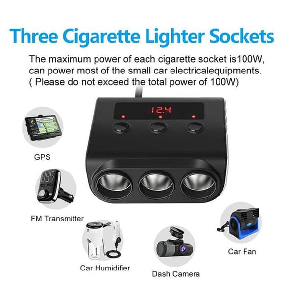 TD® 4 USB Cigarettändare Oberoende Strömbrytare Mycket kompatibel
