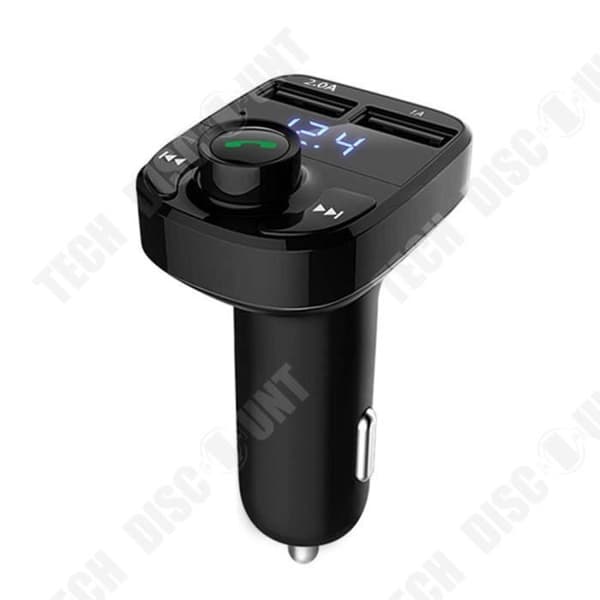TD® bil FM-sändare - Bluetooth handsfree bilsats - FM-sändare MP3-spelare Dubbel USB-laddare