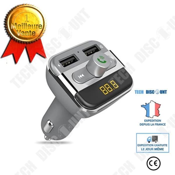 TD® fm-sändare bluetooth bilsändare cigarettändaruttag radio MP3-spelare multimedia billig samtal handsfree usb-kit