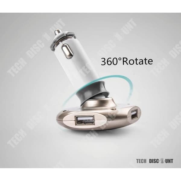 TD® Bluetooth-sändare bil-tv FM-optisk auto-tv-headset dubbel usb-port roséguld färg avancerad ljuddistribution