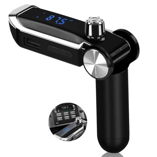 TD® Bilsändare Dubbel USB-port Vikbar och insättningsbart kort Handsfree-samtal