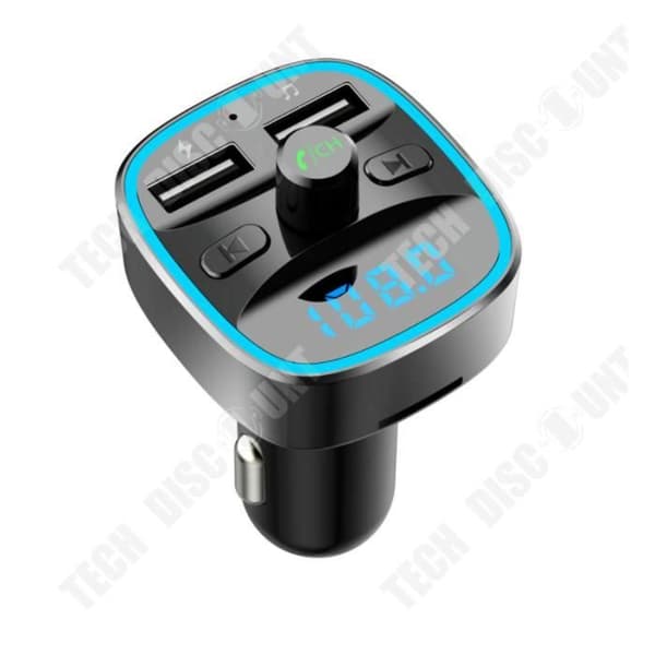 TD® Bluetooth FM-sändare, bil MP3-spelare Radio Trådlöst FM-kit med dubbla USB-portar, handsfreesamtal, Support SD/TF, USB