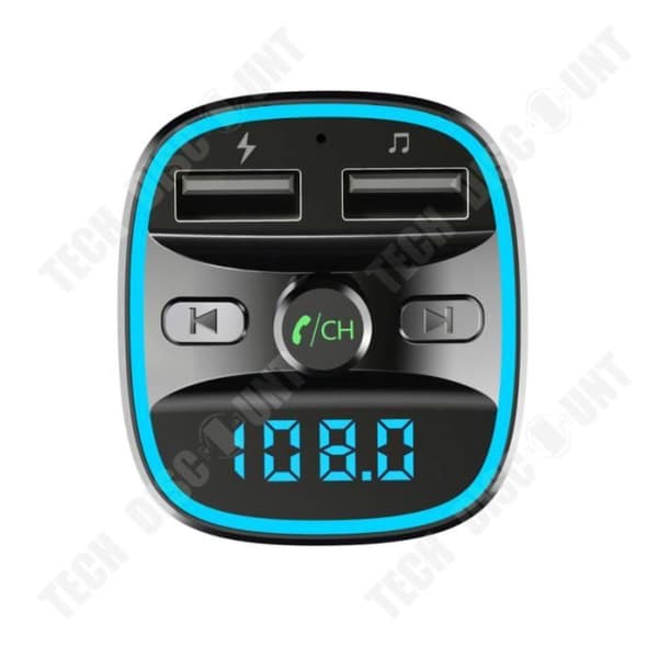 TD® Bluetooth FM-sändare, bil MP3-spelare Radio Trådlöst FM-kit med dubbla USB-portar, handsfreesamtal, Support SD/TF, USB