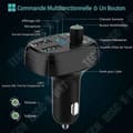 Miniatyrbild 2 av 4: TD® Bluetooth 4.2 FM-sändare, trådlös bilsats Bilradio MP3 handsfree, dubbla USB-portar, Micro SD-TF för smartphone