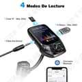Miniatyrbild 3 av 4: TD® Bluetooth 3 USB FM-adaptersändare för bil med snabbladdning, 1,8” skärm-handsfree-kit och FM-frekvensinställning