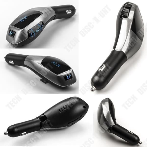 TD® FM-sändare Bluetooth Bilstereo Handsfree Mobiltelefoner USB-sändare Ljudspelare Laddningsfrekvens