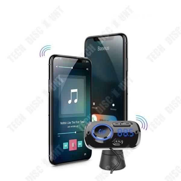 TD® Atmosphere andningsljus bil röstassistent snabbladdning trådlös bluetooth MP3 biltelefonsändare F