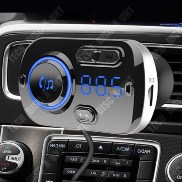 TD® Atmosphere andningsljus bil röstassistent snabbladdning trådlös bluetooth MP3 biltelefonsändare F