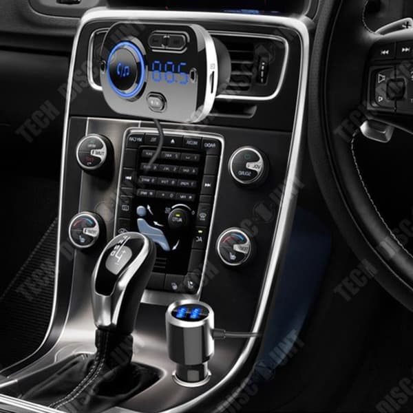 TD® Atmosphere andningsljus bil röstassistent snabbladdning trådlös bluetooth MP3 biltelefonsändare F