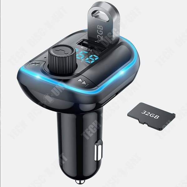 TD® bluetooth FM-sändare bil bluetooth-mottagare bil MP3-spelare FM-sändare dubbel USB billaddare