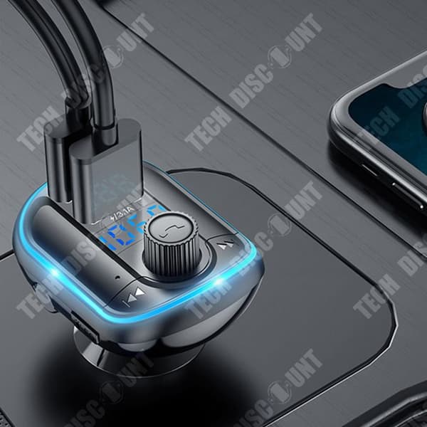 TD® bluetooth FM-sändare bil bluetooth-mottagare bil MP3-spelare FM-sändare dubbel USB billaddare