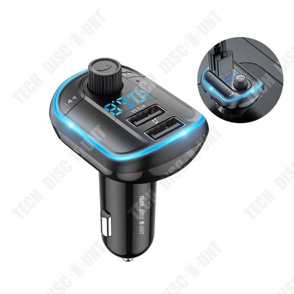 TD® bluetooth FM-sändare bil bluetooth-mottagare bil MP3-spelare FM-sändare dubbel USB billaddare