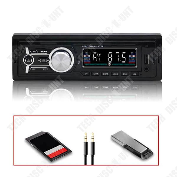 TD® Bluetooth bilradio 12V bil MP3-spelare bluetooth handsfree FM bilradio anslutet kort usb ljudnyckel