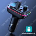 Miniatyrbild 2 av 4: TD Billaddare 20W MP3 1,2 tum 32GB Bluetooth FM Laddare Billaddare Billaddare USB Tändning
