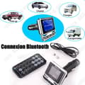 Miniatyrbild 3 av 4: TD bluetooth 2.0 FM bilsändare 12v 1A QC 3.0 snabbladdning och USB-port bluetooth adapter billaddare
