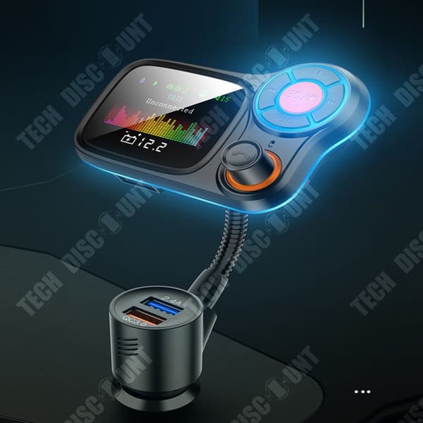 TD® bluetooth FM-sändare bil mp3 bluetooth-spelare färgskärm QC3.0 snabbladdning dubbel USB multifunktions FM-sändare