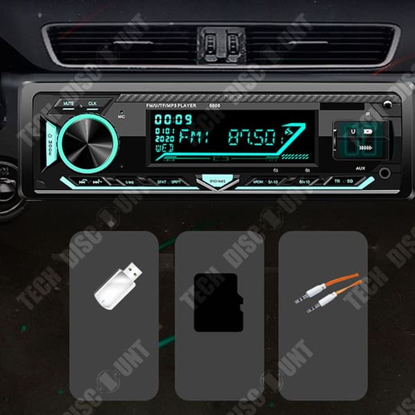 TD® Bluetooth bilradio bil mp3-spelare bluetooth radio kortspelare dubbel USB snabbladdning för bil taxi lastbil