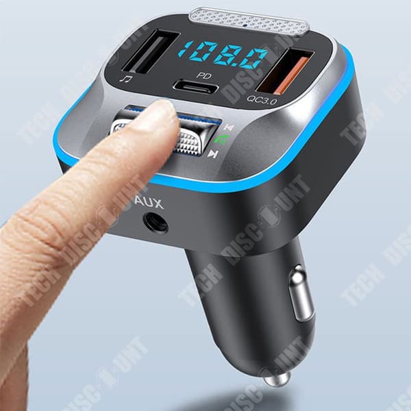 TD® T73 Bluetooth Bil Laddare 18W MP3 Bil Laddare Röst Samtal FM Sändare Universell Snabbladdning Bil USB Port Bil Laddare