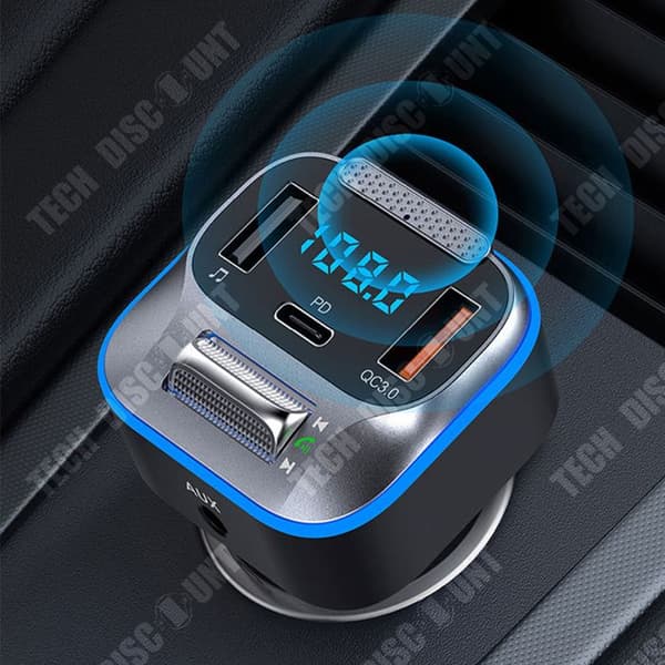 TD® T73 Bluetooth Bil Laddare 18W MP3 Bil Laddare Röst Samtal FM Sändare Universell Snabbladdning Bil USB Port Bil Laddare