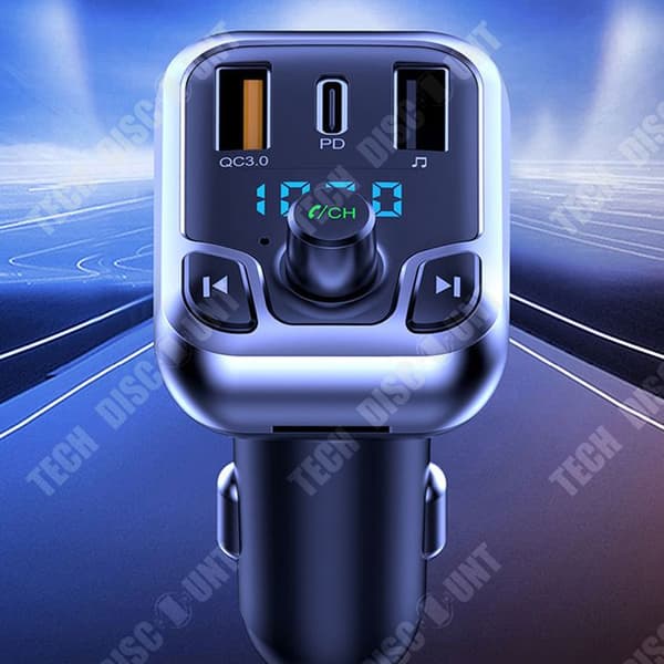 TD® T68 Bluetooth Billaddare MP3 FM-sändare USB Flash Drive Snabbladdare Bilgränssnitt Billaddare