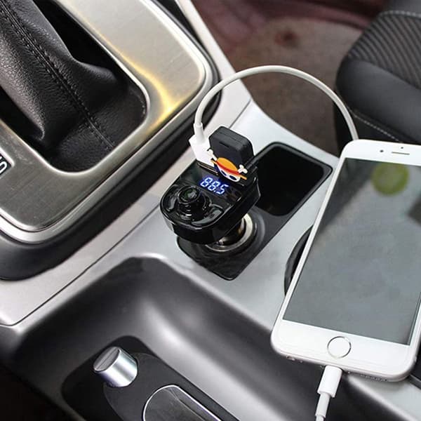 Bluetooth FM-sender med 2x USB-lader
