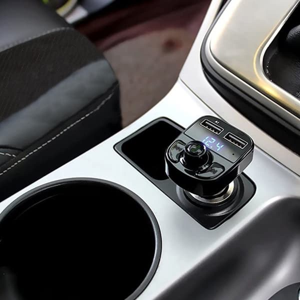 Bluetooth FM-sender med 2x USB-lader