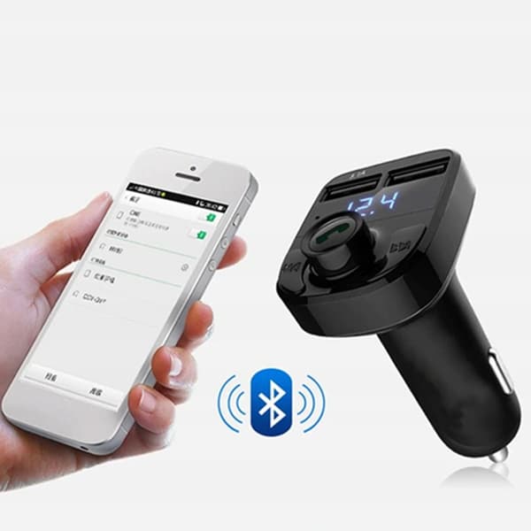 Bluetooth FM-sender med 2x USB-lader