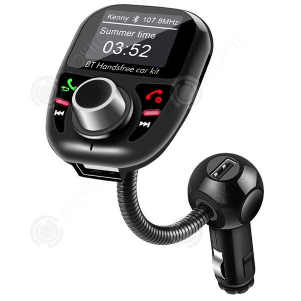 INN Bil Bluetooth MP3-spelare 1,2 tums FM-sändare Bilanslutning Visar uppringarens namn och nummer