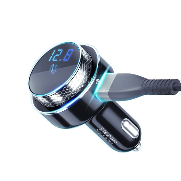 Accessories - 3mk Hyper Car FM Transmitter 23W QC USB 2A Black/Silver