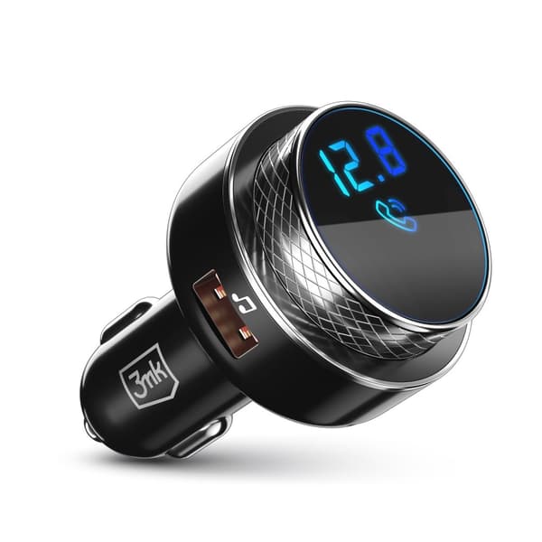 Accessories - 3mk Hyper Car FM Transmitter 23W QC USB 2A Black/Silver