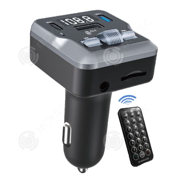 INN Bluetooth-sändare bil bluetooth5 3.1A med fjärrkontroll AUX/TF/USB bil läsare Bluetooth-sändare bil