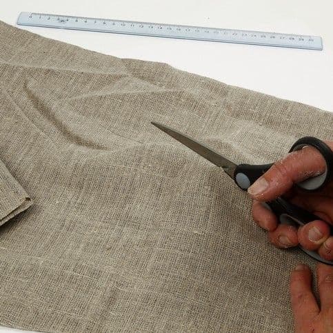 Lin Tyg Natur Oblekt - Bredd: 140 cm - 50 cm