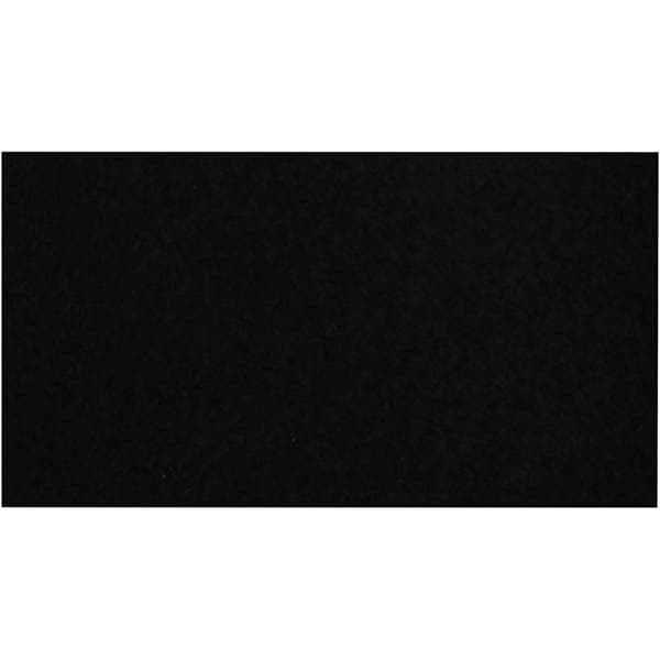Fleece med sydd kant - 125 x 150 cm - Svart