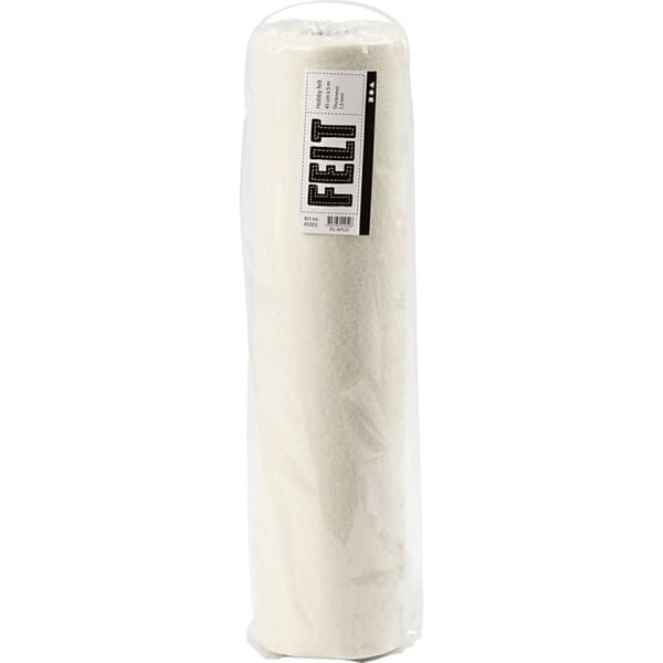 Hobbyfilt - B: 45 cm - Råvit - 5 m