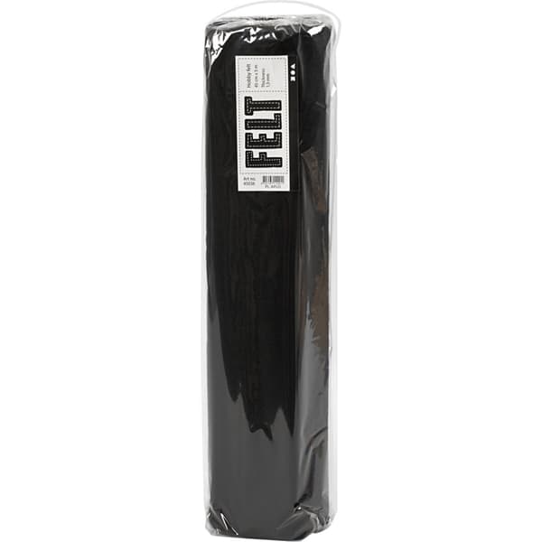 Hobbyfilt - B: 45 cm - Svart - 5 m
