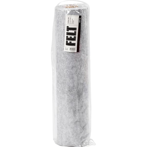 Hobbyfilt - B: 45 cm - Grå melerad - 5 m