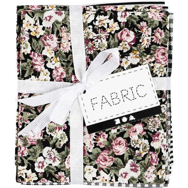 Patchworktyg - 45x55 cm - Svart - 4 st