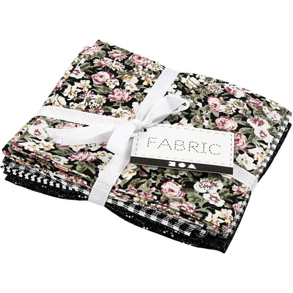 Patchworktyg - 45x55 cm - Svart - 4 st