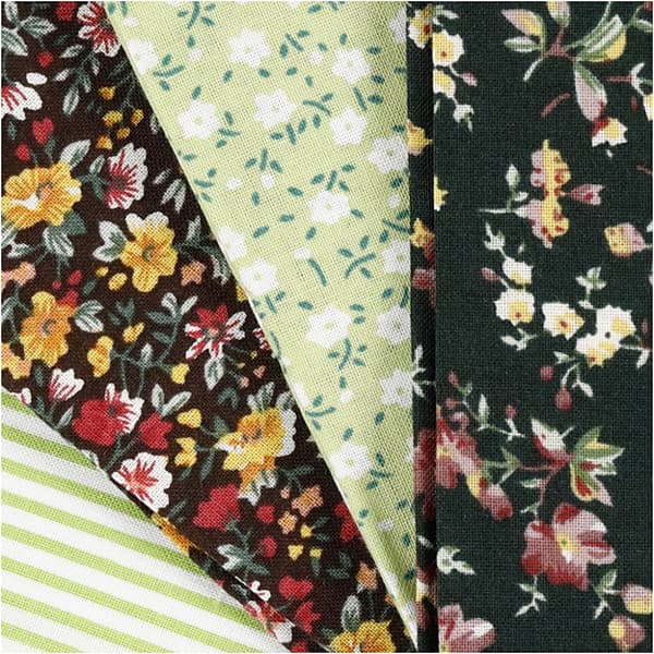 Patchworktyg - 45x55 cm - Grön - 4 st