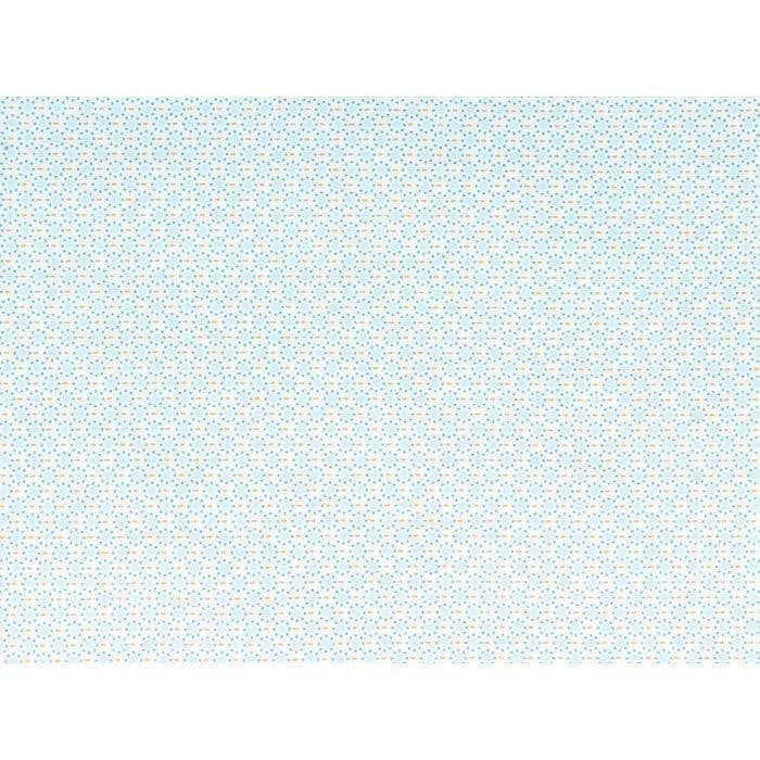Snygg kupong i bomullstyg - Blå cirklar - Vit bakgrund - 45 x 55 cm Snygg kupong i bomullstyg Artemio: Material: olja
