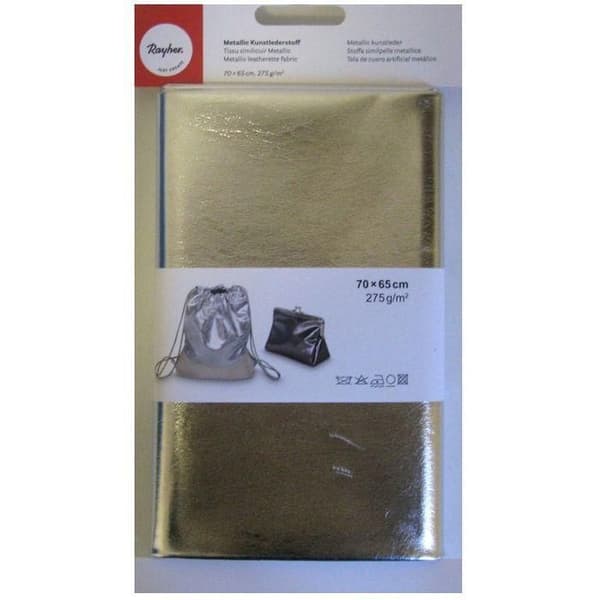 Imiterat lädertyg 'Rayher' Cashmere Gold 70x65 cm
