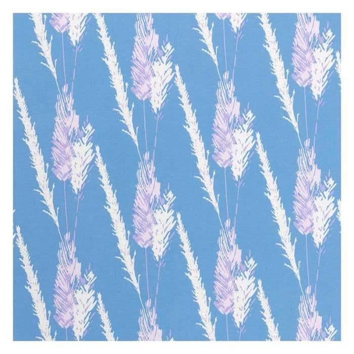 Bomullstyg Pampas gräs 50 x 140 cm - 122 g / m² - Azure