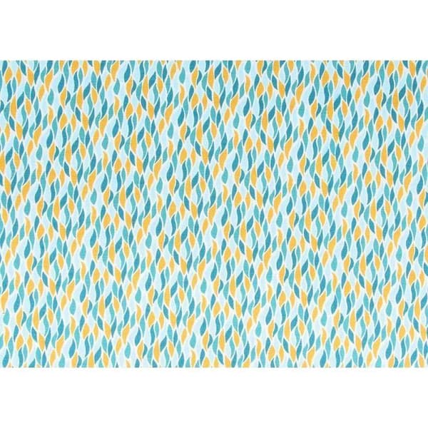 Kupong av Crafty bomullstyg - Geometriska lågor - Vit bakgrund - 145 x 110 cm