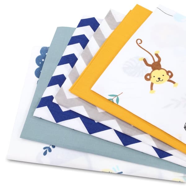 Bomullstyg metervis tygpaket 6 st vardera 50x80cm - tyger för sömnad lapptäcke tygpaket tygrester sytyger bomull flerfärgad