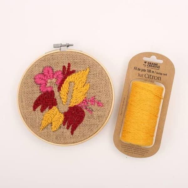 Jutetyg - GRAINE CREATIVE VI HAR ALLA TALANG - 350 x 350 mm - Vit