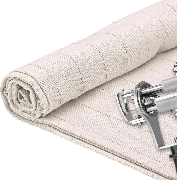 1m x 5m primärt tuftat underlagstyg med markeringslinjer för tuftpistol, fint material, fri skärning, miljövänligt