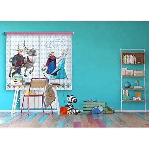 AG Design Disney Frost, voilage/Ridå, 180x 160cm-2 delar: 90x 160cm, tyg, flerfärgad, 0,1x 180x 160cm - FCSXL 4370
