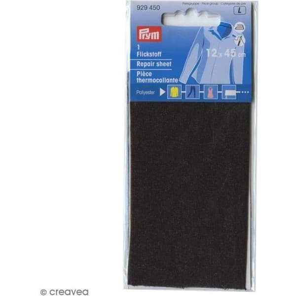 Prym påstrykningskupong - Plain Black - 12 x 45 cm