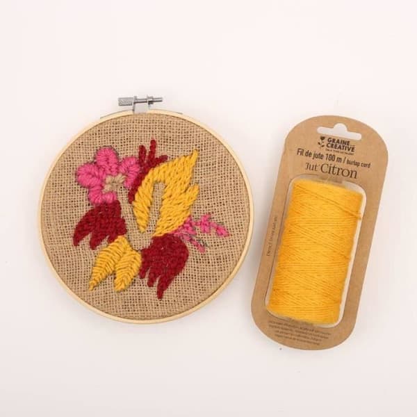 Jutetyg - GRAINE CREATIVE VI HAR ALLA TALANG - 350 x 350 mm - Vit