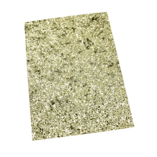 Glittrande tygkupong A5 Guldglitter